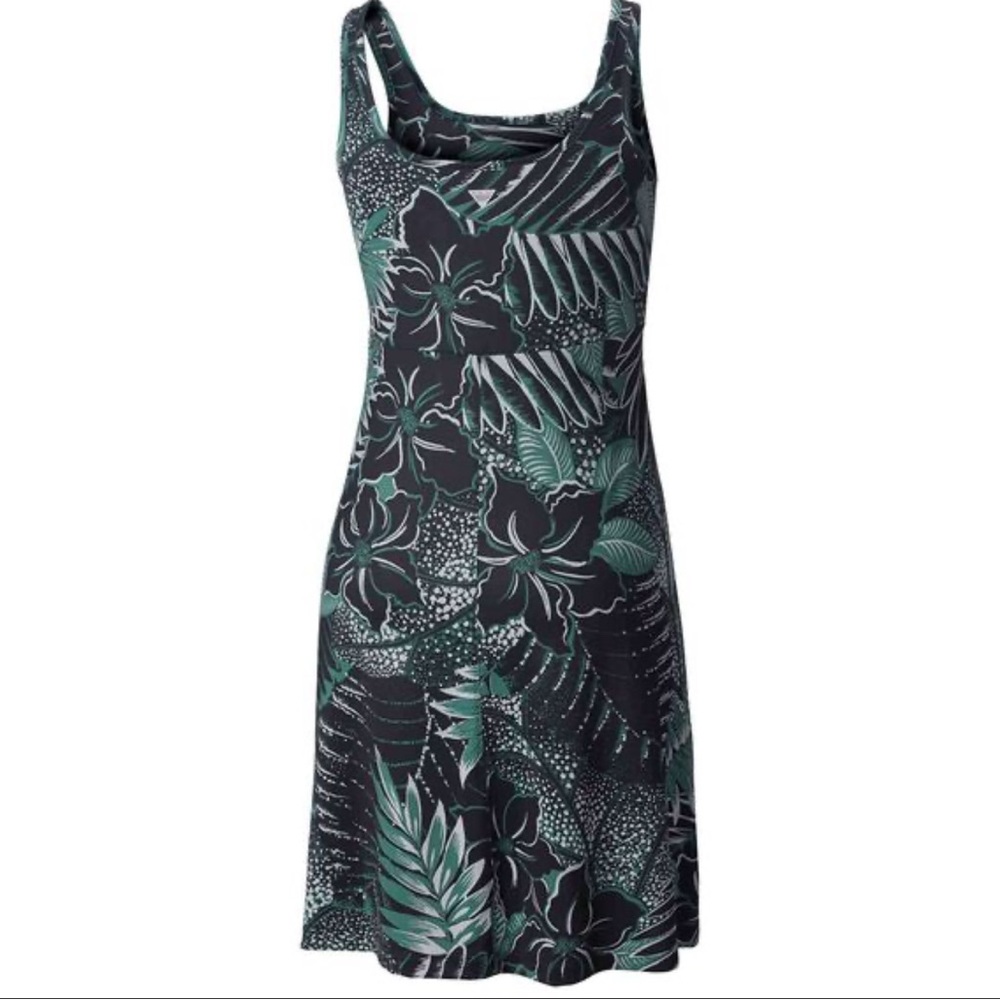 Columbia Omni freeze Black and Green Floral dress XL